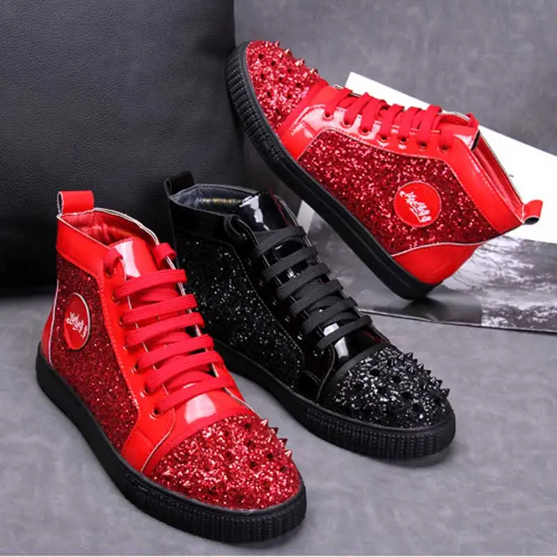 men's red bottom shoes cheap