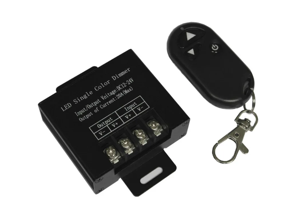 high current LED RF dimmer;DC12 24V input;20A*1CH output;12V/240W;24V