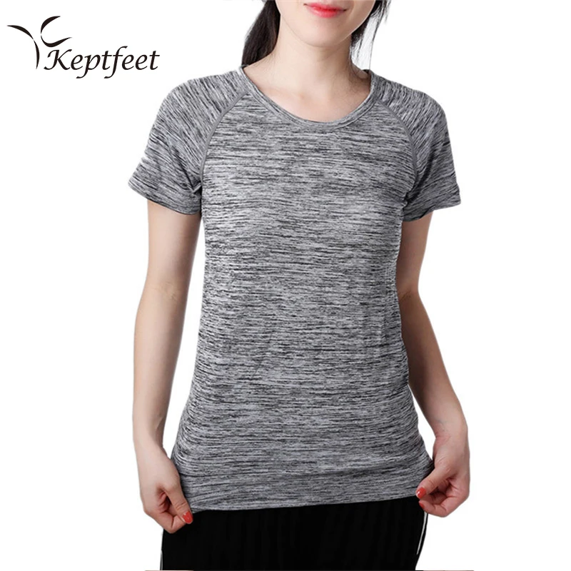 Женская быстросохнущая спортивная рубашка, профессиональные дышащие футболки с коротким рукавом для занятий йогой и фитнесом