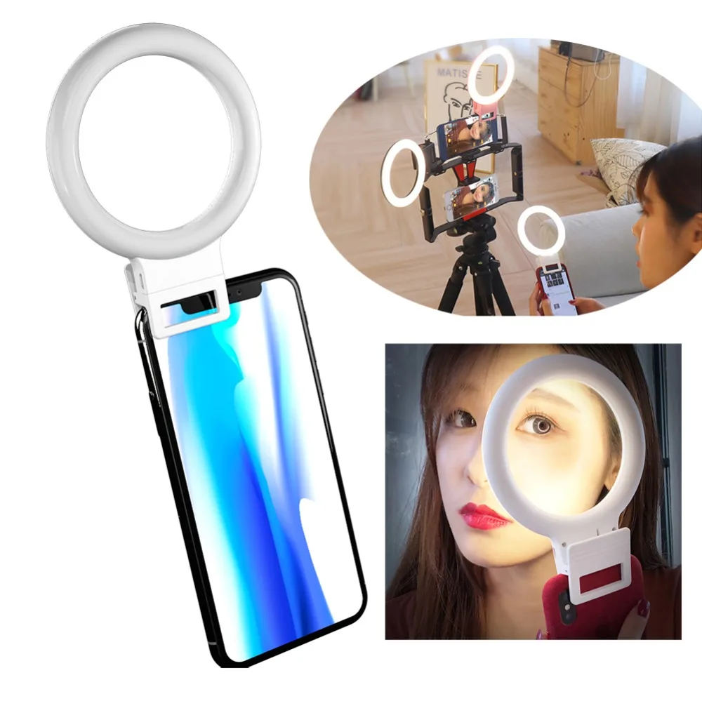 USB Charge LED Selfie Ring Light for iphone Samsung Supplementary