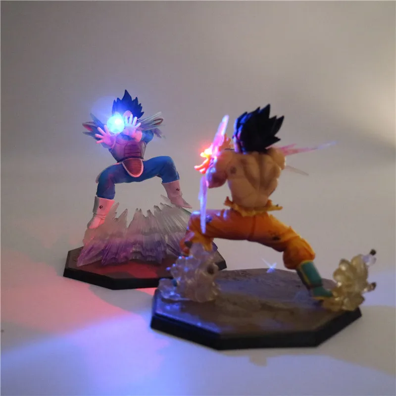 Dragon Ball Z Сон Гоку аниме Ночной светильник Супер Saiyan ПВХ фигурка Коллекционная DIY Настольная лампа 3D модель DBZ игрушка для детей