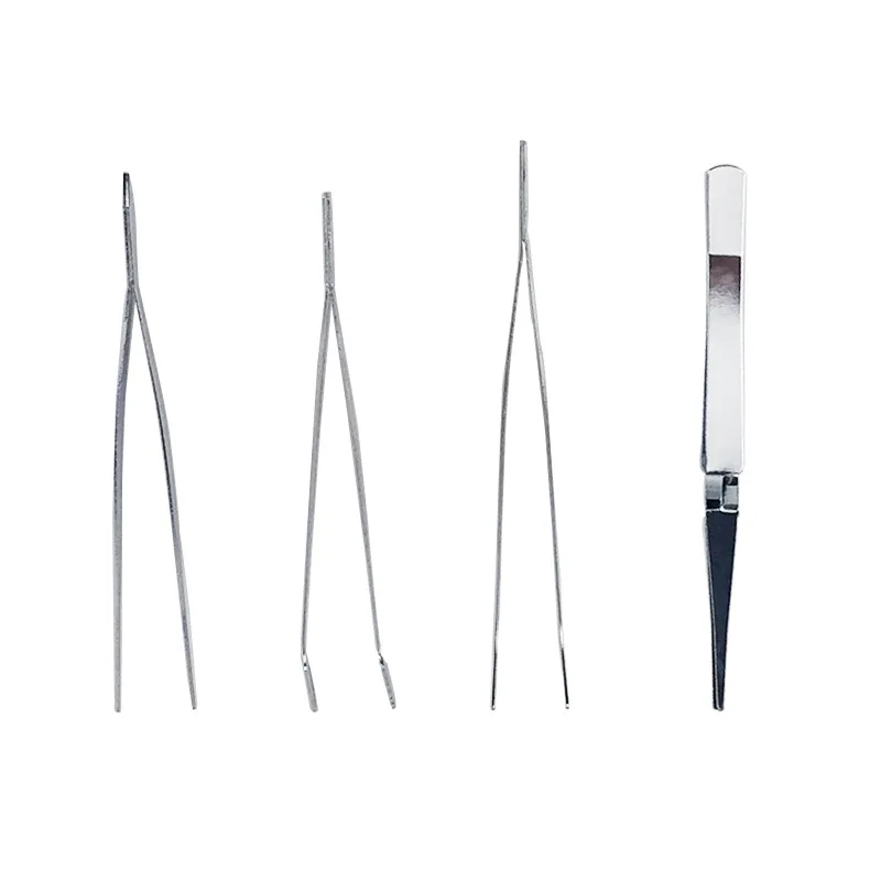 QUK Tweezers Set 7PCS Stainless Steel Industrial Anti-static Repair Mobile Phone Clock Watches Elbow Electronic Pliers Hand Tool7