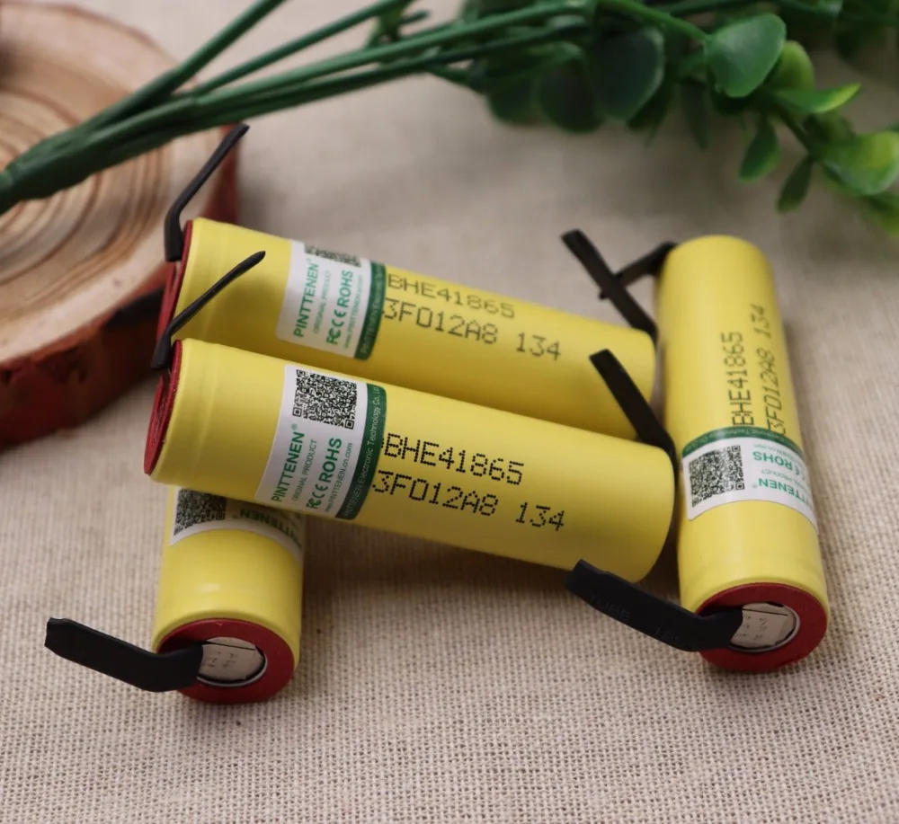 

New 6PCS 100% Original for LG 18650 he4 3.6V Battery 2500mAh 20A 35A high drain HE4 18650 he4 battery power tools DIY Nickel