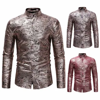 

blouse top Men's Long Sleeve Painting Large Size Casual Top Blouse Shirt