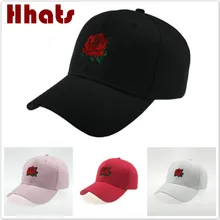 Бейсболка с вышивкой розы для женщин хлопок с цветочной вышивкой Snapback cap модная уличная спортивная шапка Kpop уличная хип хоп женская шапка