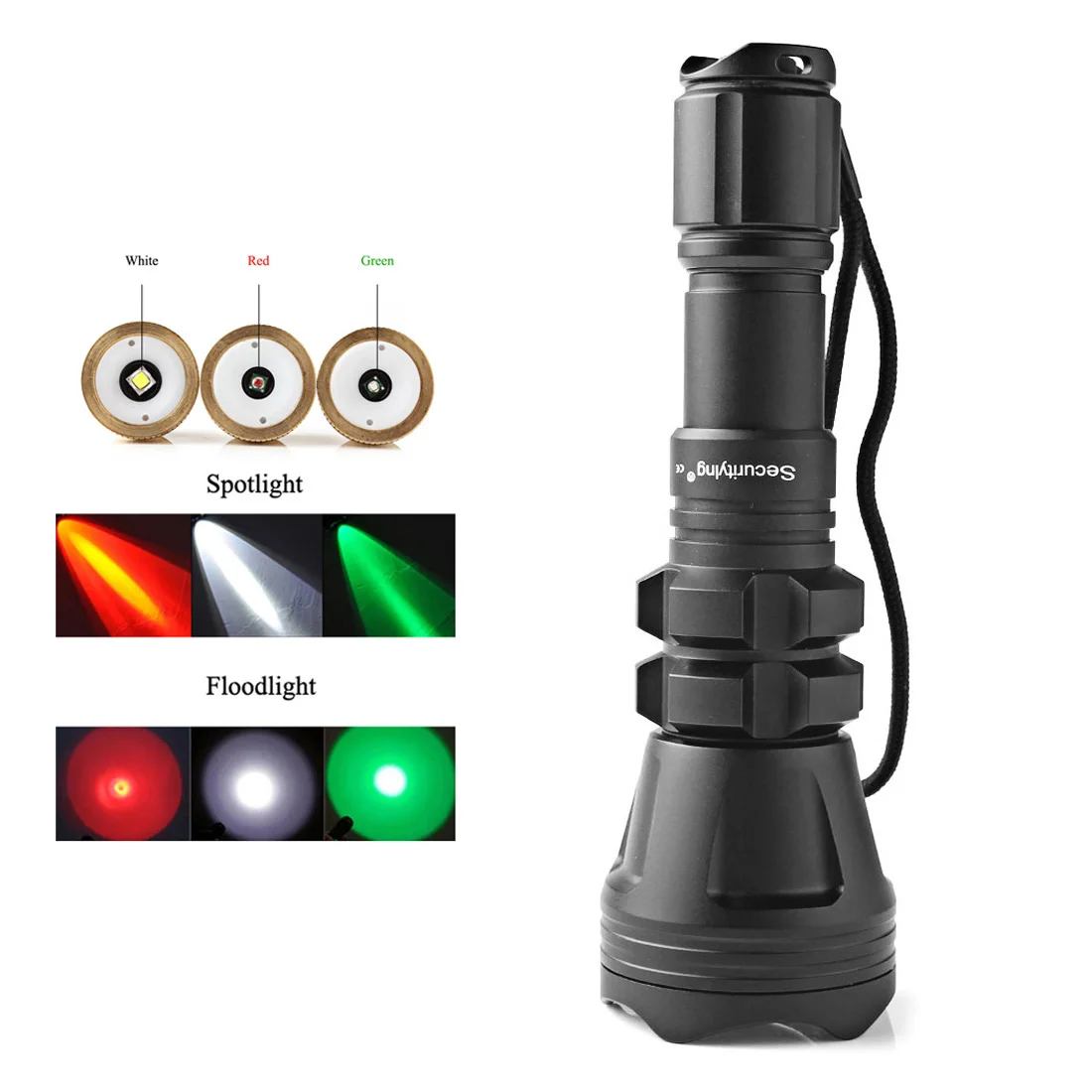 

SecurityIng Waterproof LED Flashlight XM-L2 U4 Led 900LM Hunting Lamp 5 Modes Zoomable Torch with Remote Pressure Switch