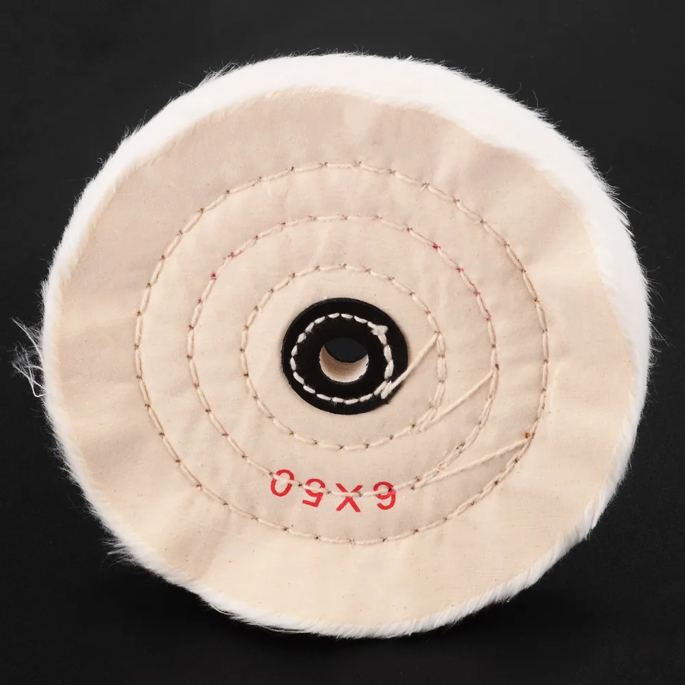 6'' White Cloth Buffing Polishing Wheels Buffer Polish Grinder Pad Wood Metal Polishing Tool for Abrasive Tools
