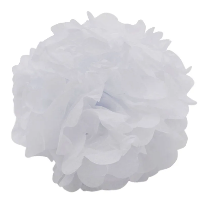 5 шт./лот 10см-25 см, китайская бумага Pom Декоративная гирлянда цветочный шар из роз подвесная гирлянда Свадебная вечеринка украшения поставки - Цвет: white