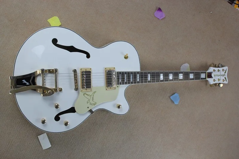 free shipping high qualit White gretsch Falcon 6120 Semi