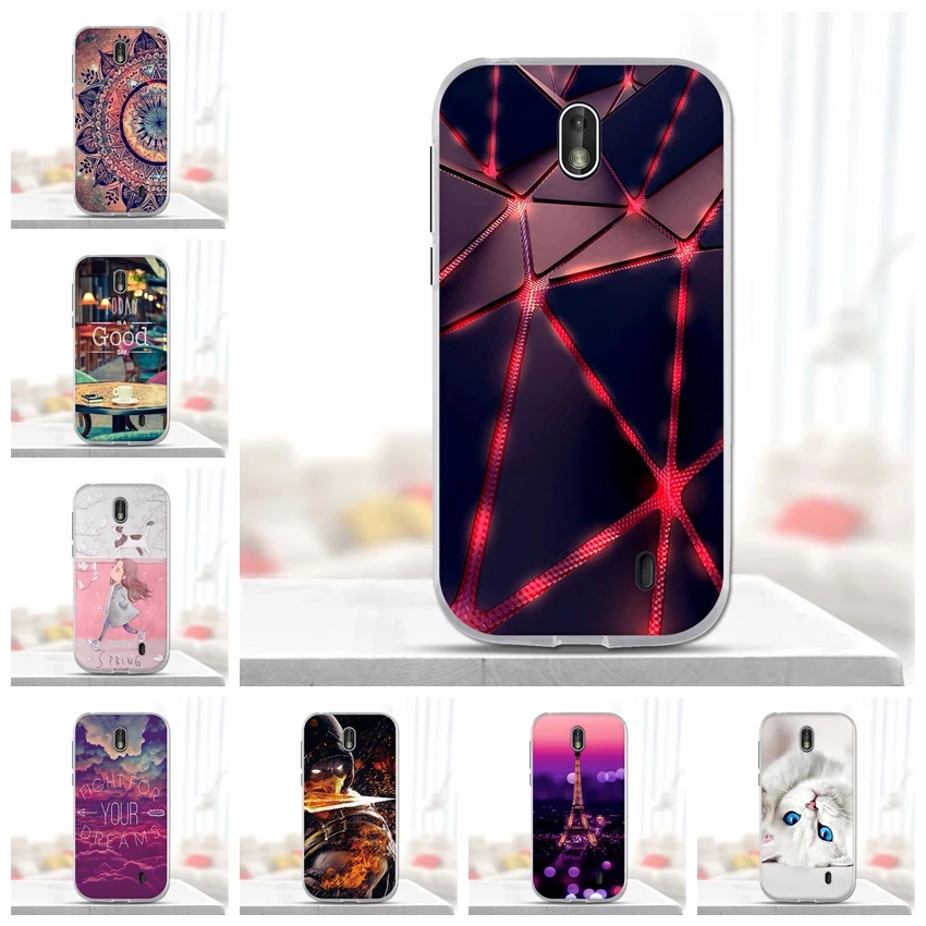 Чехол для Nokia 1 мягкий силиконовый чехол с 3d рисунком Fundas TA 1047 1060 1056 чехол|Бамперы| |
