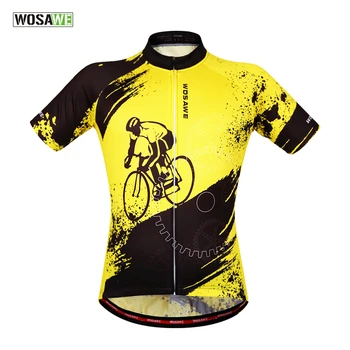 

WOSAWE Men's Cycling Clothing Short Sleeved Jersey T-shirt Tops Breathable Quick-Dry MTB Road Bike Bicycle Cycle Wear Sportswear