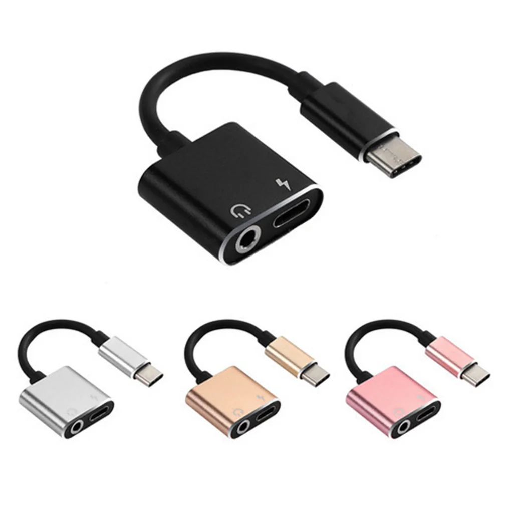 

2 in 1 Type C to 3.5mm Jack Earphone Charging Converter USB Type-C Audio Adapter Replacement for Huawei Mate 20 Pro