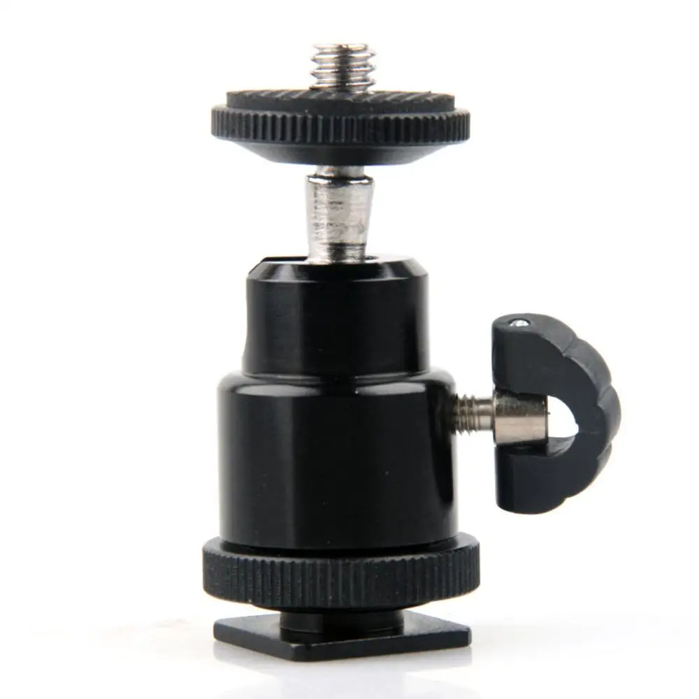 

JMFOTO For Camera Tripod LED Light Flash Bracket Holder Mount 1/4 Hot Shoe Adapter Cradle Ball Head with Lock High Quality