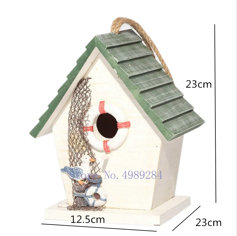 Птичье гнездо Гавайский стиль наружные аксессуары для патио Всепогодная коробка для разведения антисептик дикая птица деревянный домик