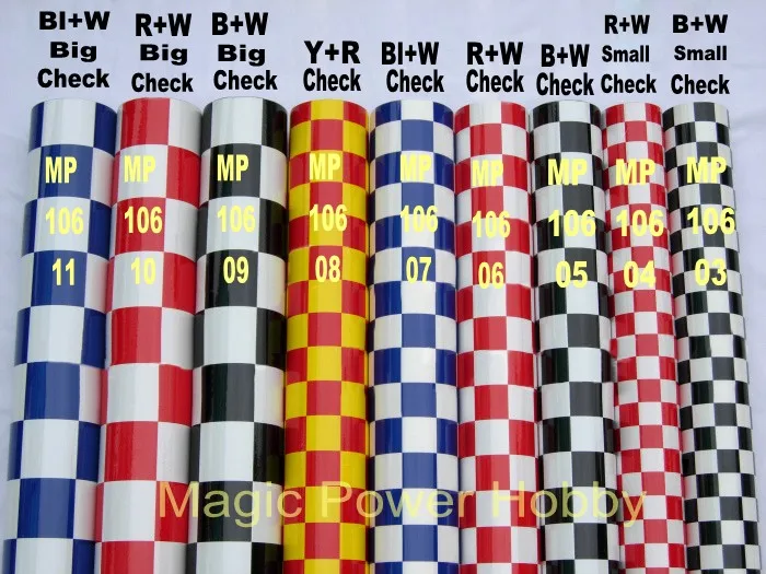 

2Meter/lot Hot Shrink Covering Film Model Film For RC Airplane DIY Check Chess Color High Quality Free Shipping