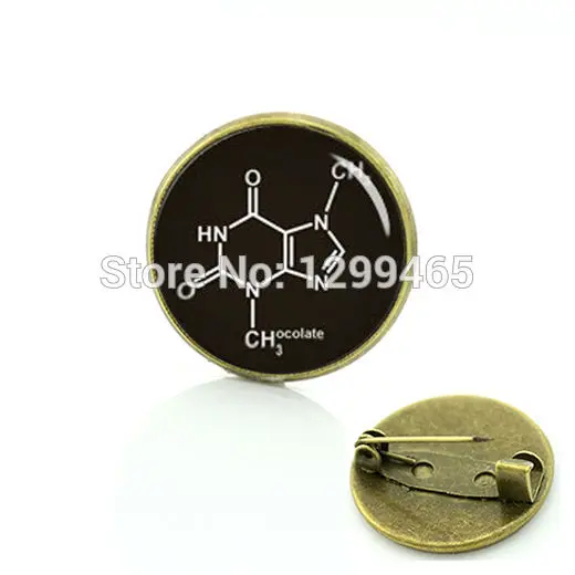 

Broche Pin Chemical Formula Biology Chemistry Brooches Chocolate Molecule Theobromine Badges Leisure Series Essential C 856
