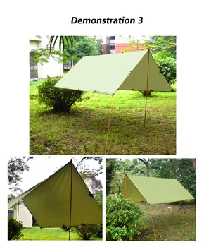Ultralight Tarp Outdoor Camping Survival Sun Shelter Shade Awning Silver Coating Pergola Waterproof Beach Tent 5
