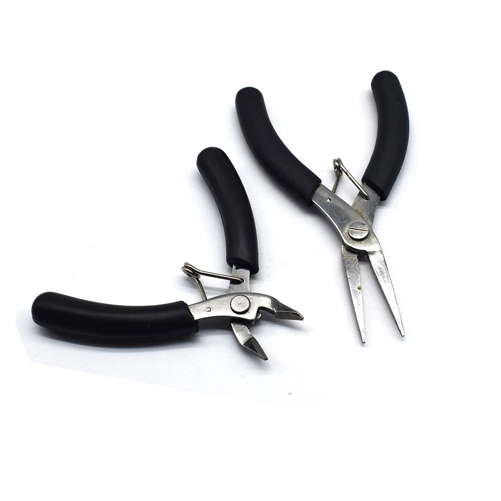 Черные плоскогубцы ножницы для обрезки цепей Инструменты для ремонта ювелирных изделий поделки из бисера инструменты и оборудование 130 мм и 125 мм
