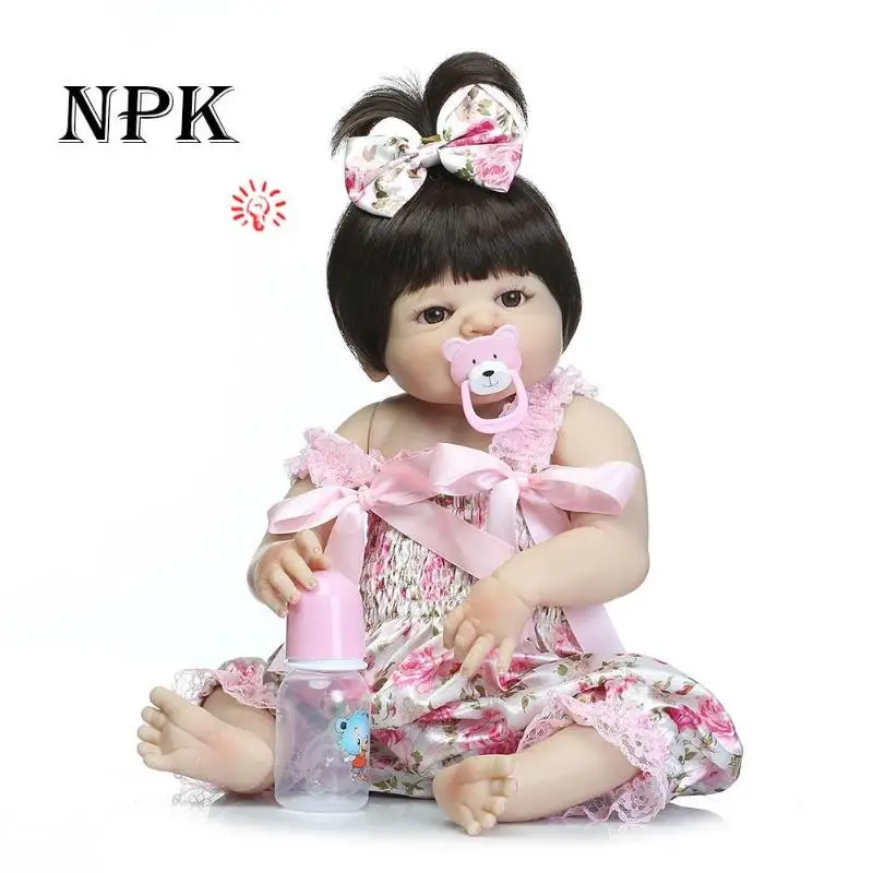 

20 Inches Baby Reborn 50 cm Realistic Reborn Doll Waterproof Baby Handmade Lifelike Silicone Sleeping Baby Doll Bath Toy
