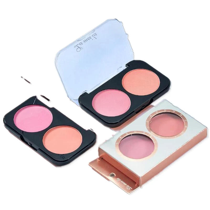 

Brand 2 Colors Waterproof Blush Powder different color Powder pressed Foundation Face Makeup Blusher,Soft 3D shine makeup blush