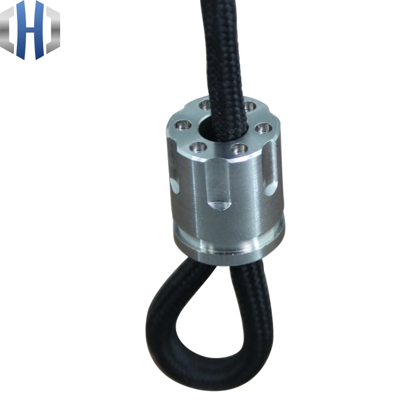 DIY Titanium Alloy Knife Beads Paracord Umbrella Rope Outdoor EDC Bead  