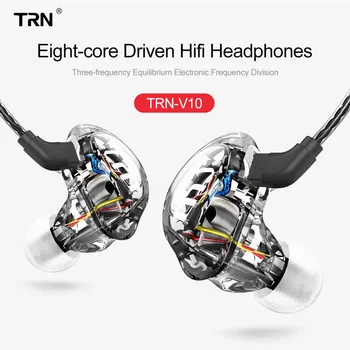 

TRN V10 2DD with 2BA Hybrid In Ear Earphone DJ HIFI Monito Running Sport Earphone Headset Earplug with 2PIN Detachable