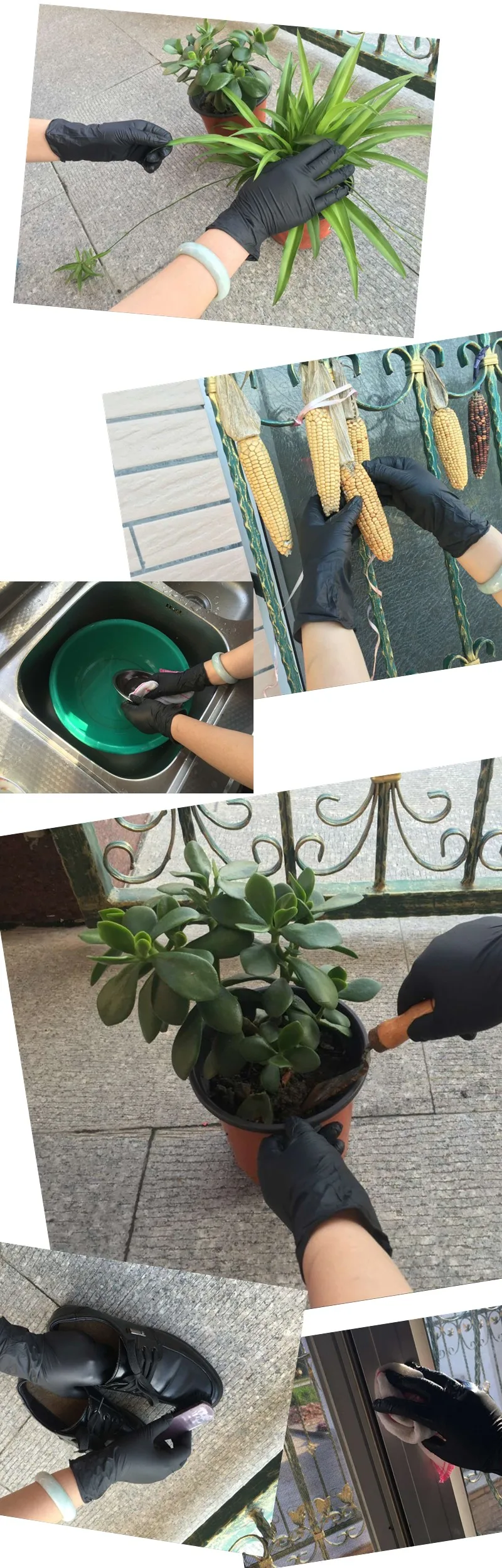Dispoasble black nitrile worl gloves 201606261932