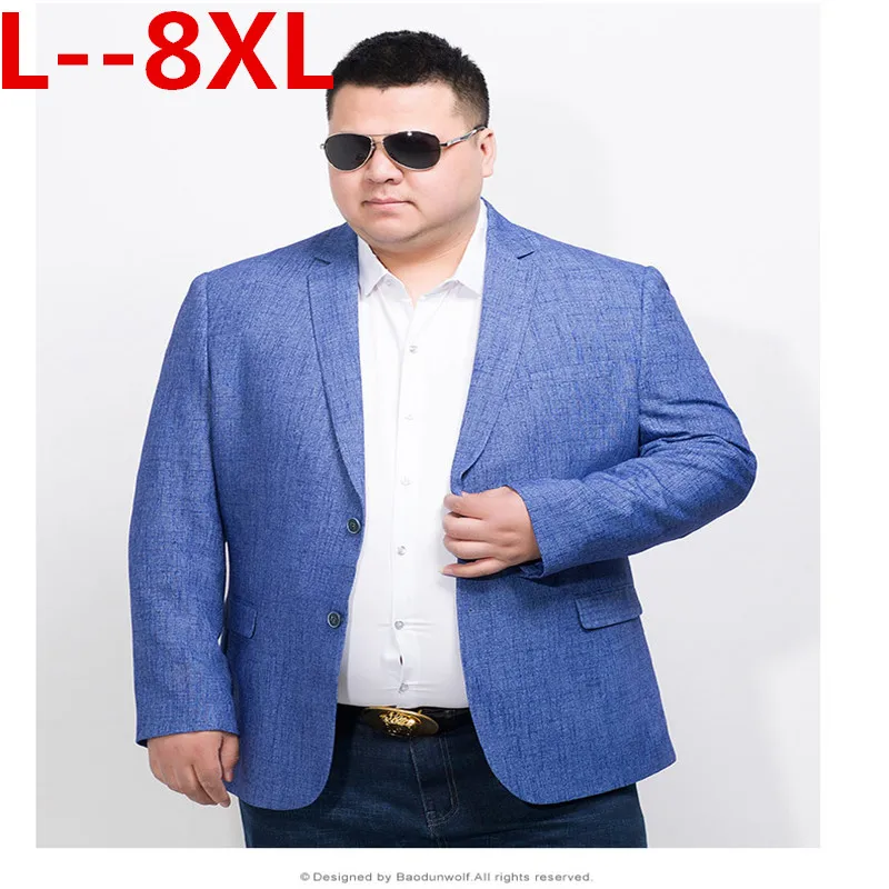 10XL 8XL 6XL 5XL 4X брендовый Небесно-Голубой блейзер мужской костюм Veste Homme Новое поступление мужской свободный пиджак Стильный мужской костюм