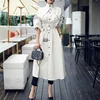 Nueva llegada de alta calidad de moda de mujer cómoda suelta a-line trench coat temperamento profesional al aire libre caliente largo trench ► Foto 1/6