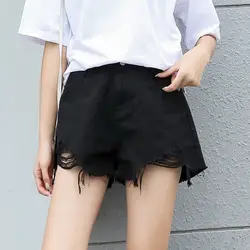 Springsummer 2018 Новый стиль Женская одежда мешковатые с широкими брючинами и высокой талией, джинсы с высокой талией и Шорты