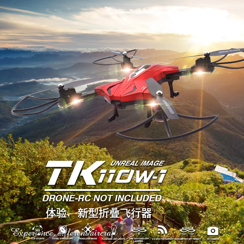  Tkytech TK110HW RC Drone With FPV Camera professional Quadcopter Helicopter mini drone Automatic Air Pressure High vs JJRC H37 