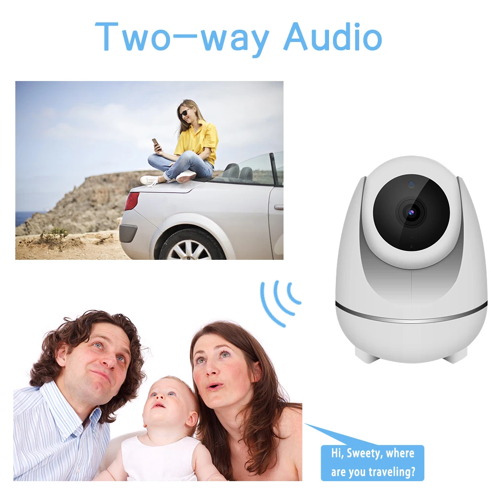 Wireless IP Camera 1080P 2.0MP CMOS Wifi Camera Home Security Camera IP Network Two Way Audio TF Card Record Smart P2P Caming