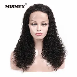 Misney remy волосы 360 синтетический парик натуральный черный цветные бразильские волосы парик ручной работы швейцарское кружево