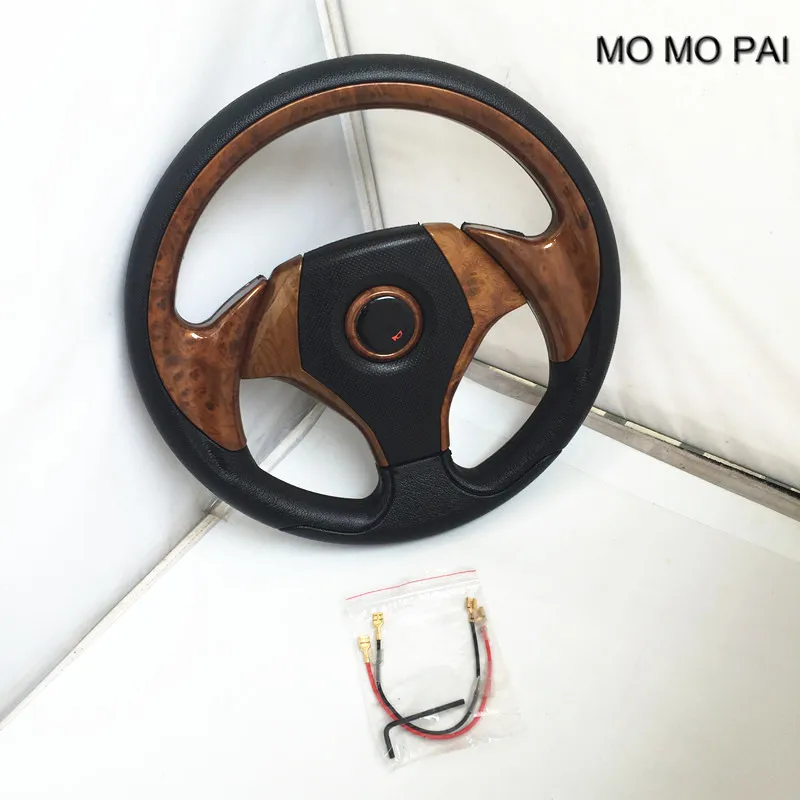 

MOMO PAI car styling universal steering wheel / modified 13 inch Racing car PU steering wheel red / plated color / peach color
