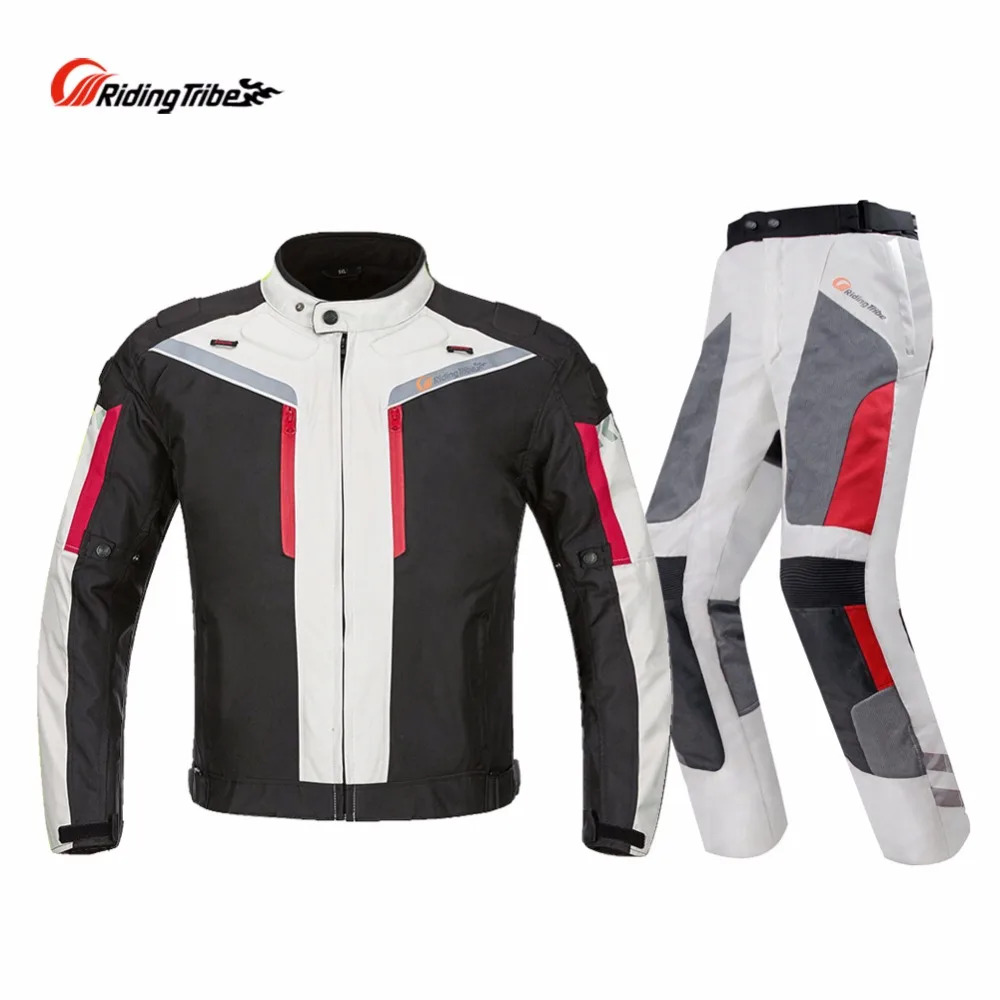 

Profession Motorcycle Jackets and Pants with Protective Pads Reflective Wearable Breathable Removable Waterproof Windproof Layer