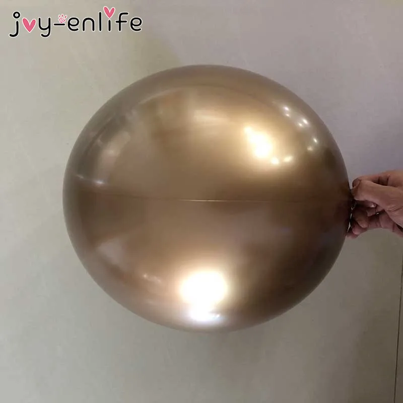 Joy-enlife 10 шт. Свадебные украшения 18 дюймов металлический БОБО воздушный шар золотой круглый пузырь воздушный шар День рождения Гелиевый шар поставки
