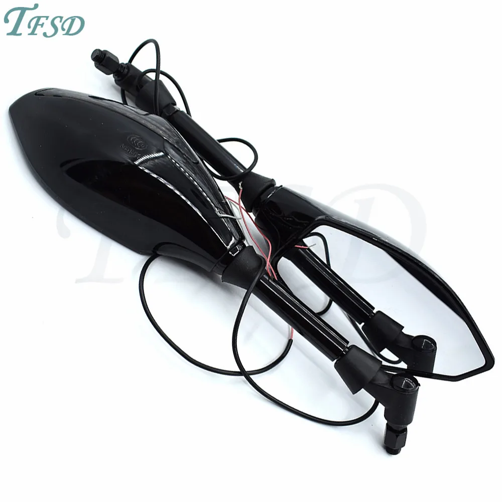 

motorbike moto 10mm LED Turn Lights Side Mirrors Turn Signal Indicator Rearview Mirror Motorcycle For Suzuki GSF 250 Bandit