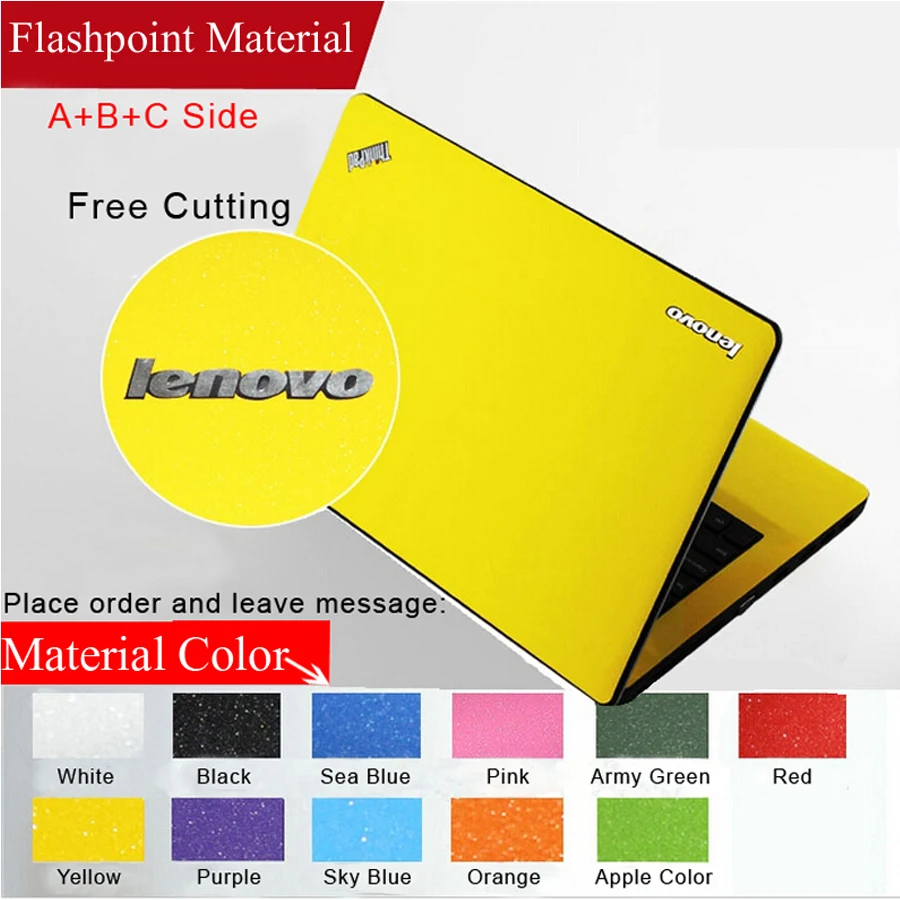 Pure Color Dust proof Laptop Sticke Personality Skins Protective Decal Stickers For lenovo