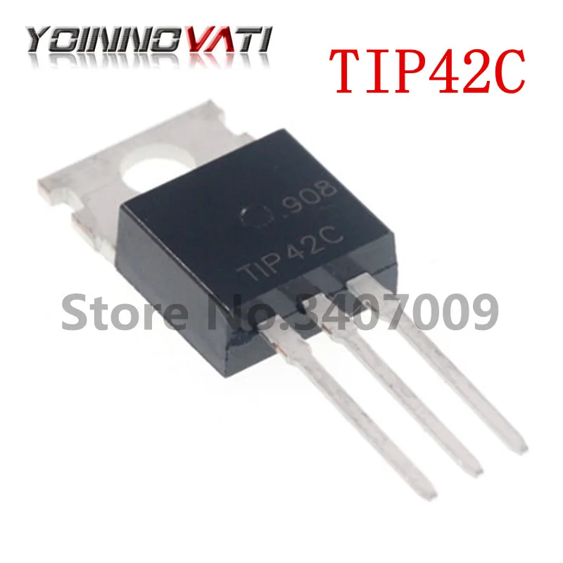 100 шт. биполярный распределительный транзистор TIP42C TIP42 TO-220 (BJT) PNP Epitaxial Sil новый