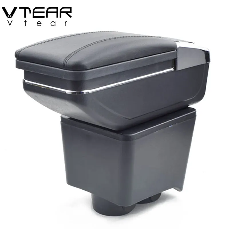 

Vtear For VW Polo armrest box central Store content box products interior Armrest Storage car-styling accessories parts 04-10