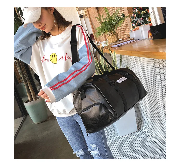 HOYOBISH Лидер продаж корейский стиль кожаная дорожная сумка пары большой ёмкость вещевой мешок для мужчин Путешествия Компактная сумка для