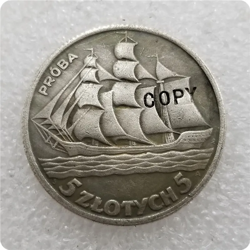 

1936 POLAND 5 ZLOTYCH(PROBA) Coin COPY commemorative coins-replica coins medal coins collectibles