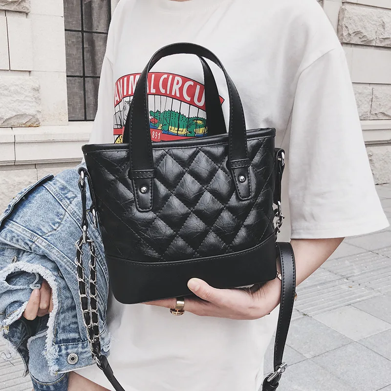 Brand Crossbody Bags For Women 2019 Diamond Small Bucket casual PU Leather messenger Shoulder simple 4e1263 | Багаж и сумки