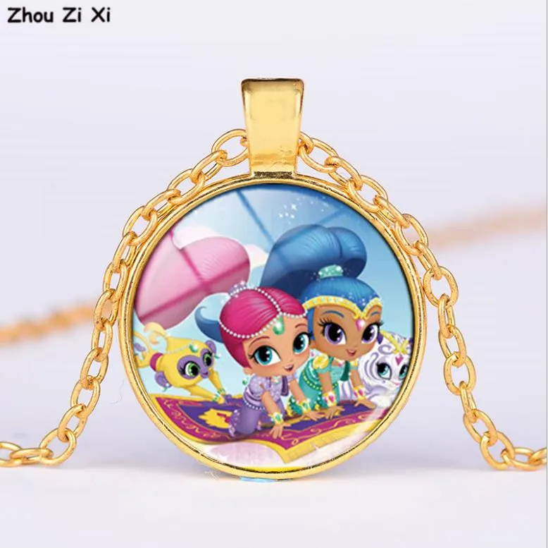 Shimmer And Shine Wish Фея маленькая сестренка время Драгоценное Ожерелье игрушки