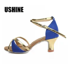 Туфли для латинских танцев на каблуке 7 см/5 см; атласные туфли для латинских танцев; бальные туфли; Zapatos De Baile Latino Mujer; 805;