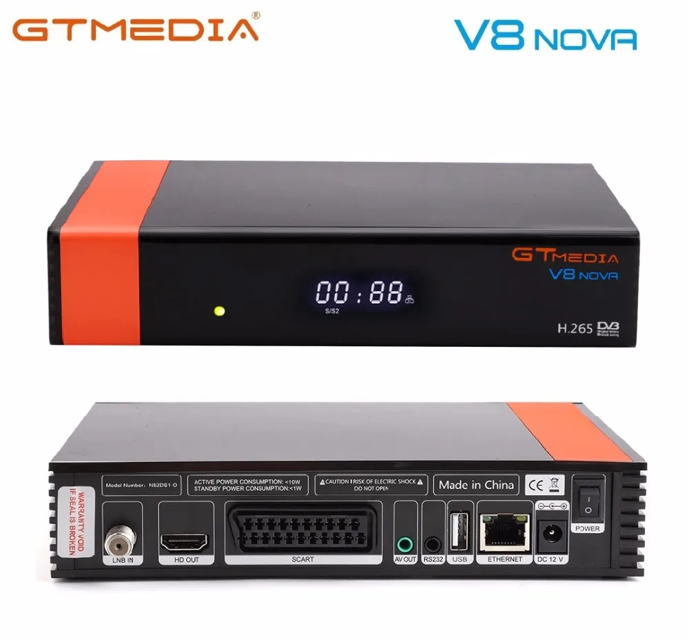 GTMEDIA V8 NOVA приемник спутникового сигнала DVB S2 встроенный Wifi ключ H.265 HD 1080P Испания
