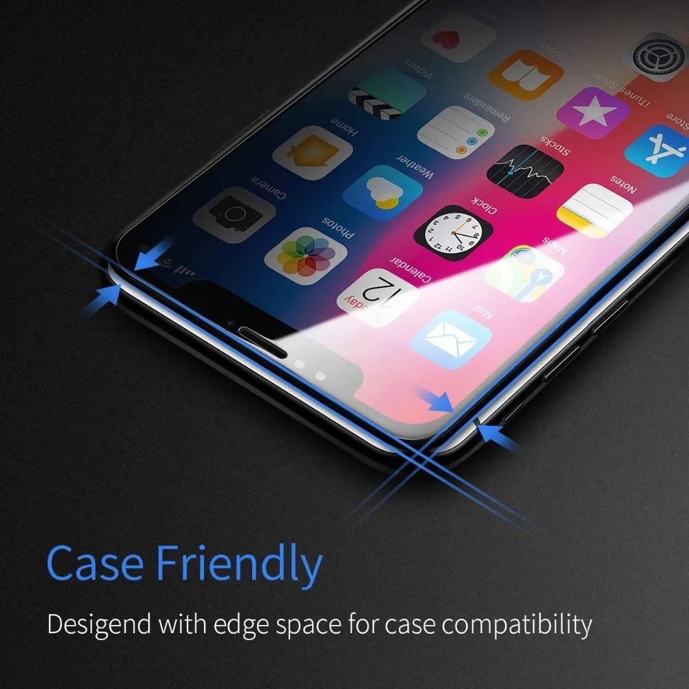 For iPhone X 6 6S 7 8 Plus 9H 0.26mm 5D Protective Full Cover Soft Edge Tempered Glass Phone Screen Protector Film for iPhone 7