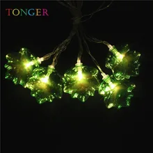 Leaf светодиодный шнур 1,5 м 10 светодиодный декоративные растения Вечерние огни Рождественские украшения AA батареи питания