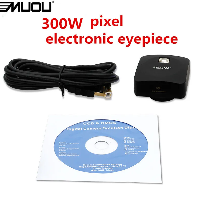 Импортированные из США чипы MUOU HD 3MP USB Cmos камера электронный цифровой окуляр