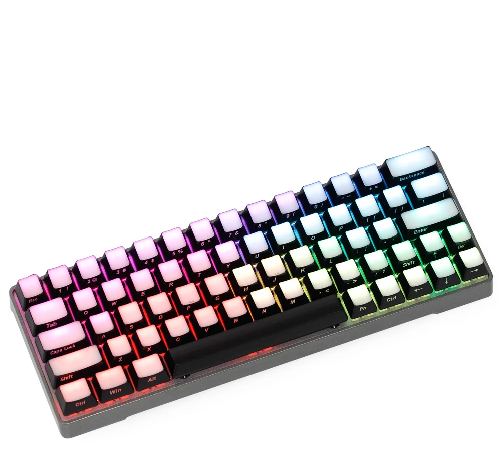 Передняя/боковая печатная Просвечивающая подсветка Keycap для GK64 механическая клавиатура